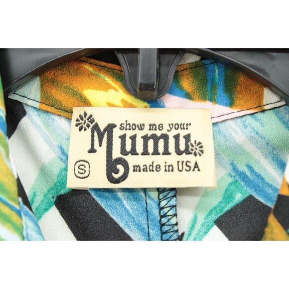 Show Me Your Mumu Mini Dress Women's Small Hawiian Beachy Colorful Tropical - Picture 5 of 7